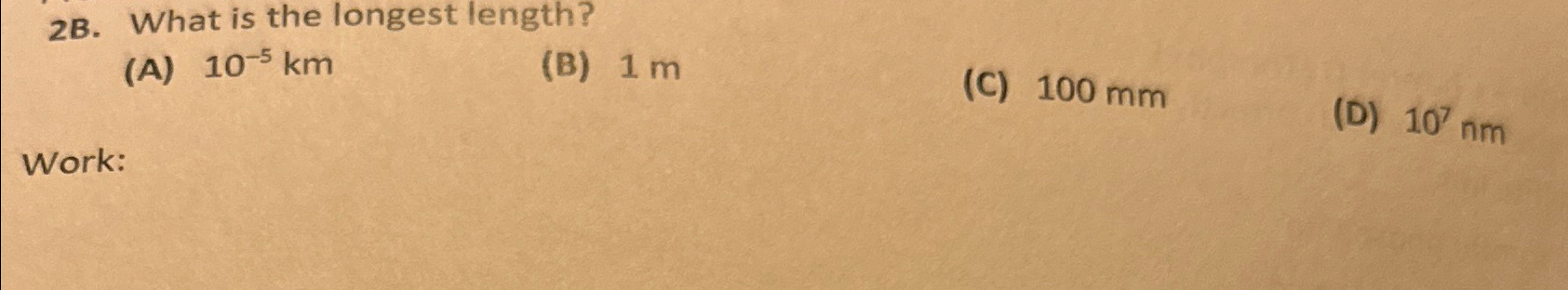Solved 2B. ﻿What is the longest | Chegg.com