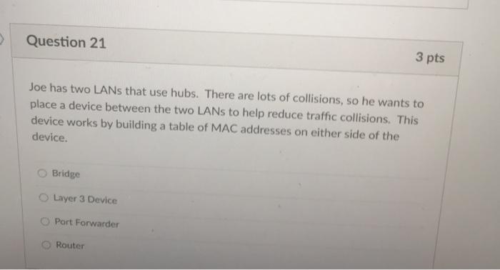 Solved Question 19 3 pts Which ONE of the following | Chegg.com