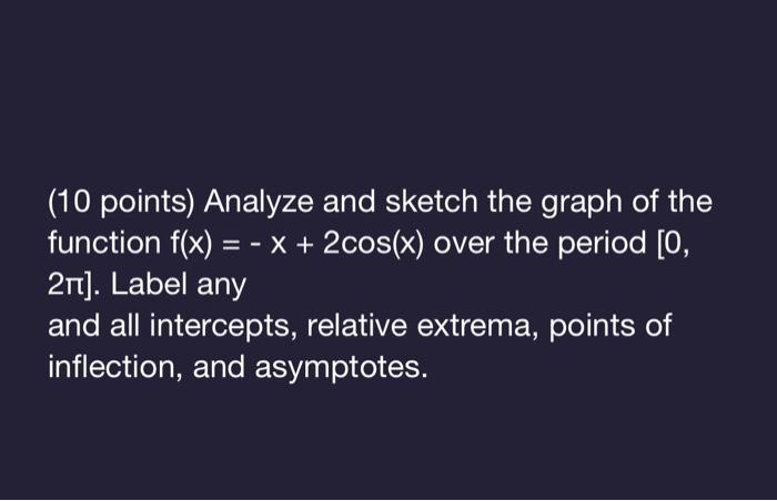 Solved Analyze and sketch the graph of the function f(x) = | Chegg.com
