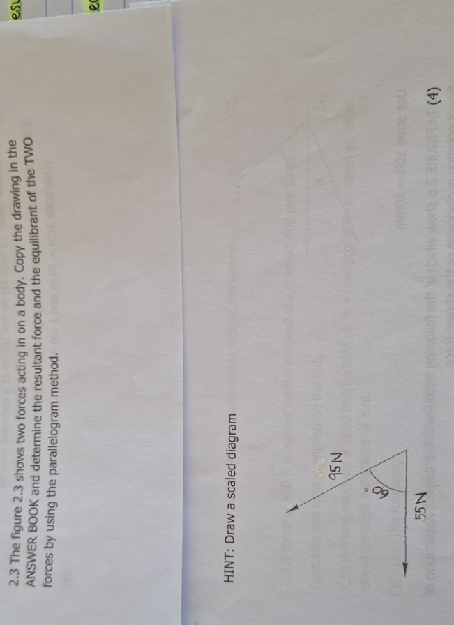 Solved 2.3 ﻿The Figure 2.3 ﻿shows Two Forces Acting In On A | Chegg.com