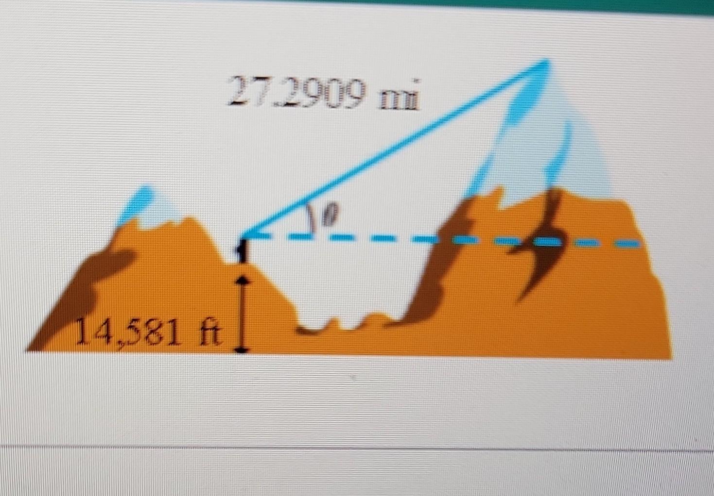 solved-the-altitude-of-a-mountain-peak-is-measured-as-shown-chegg