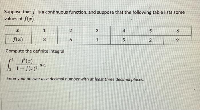 Solved Suppose That F Is A Continuous Function, And Suppose | Chegg.com