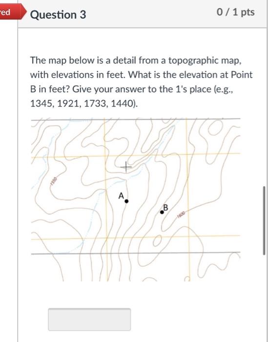 Solved Et Question 2 0/1 pts The map below is a detail from | Chegg.com