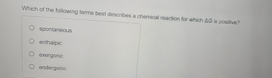 Solved Which of the following terms best describes a | Chegg.com
