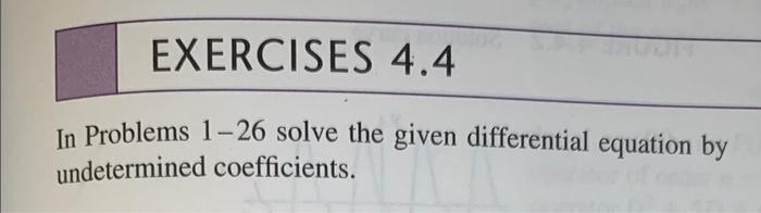 Solved In Problems 1-26 solve the given differential | Chegg.com