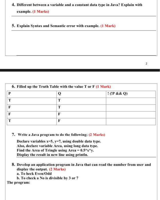 Solved 4. Different between a variable and a constant data | Chegg.com