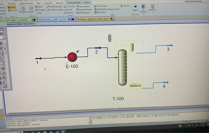 Solved Construct The Process Flowchart Using Aspen Hysys Chegg Com