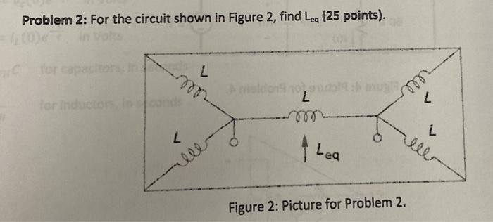 Solved Problem 2: For the circuit shown in Figure 2, find | Chegg.com