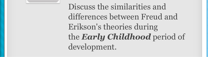 difference between freud and erikson
