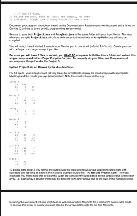 Solved Programming Project 3 DUE: See Canvas Project 3 link. | Chegg.com