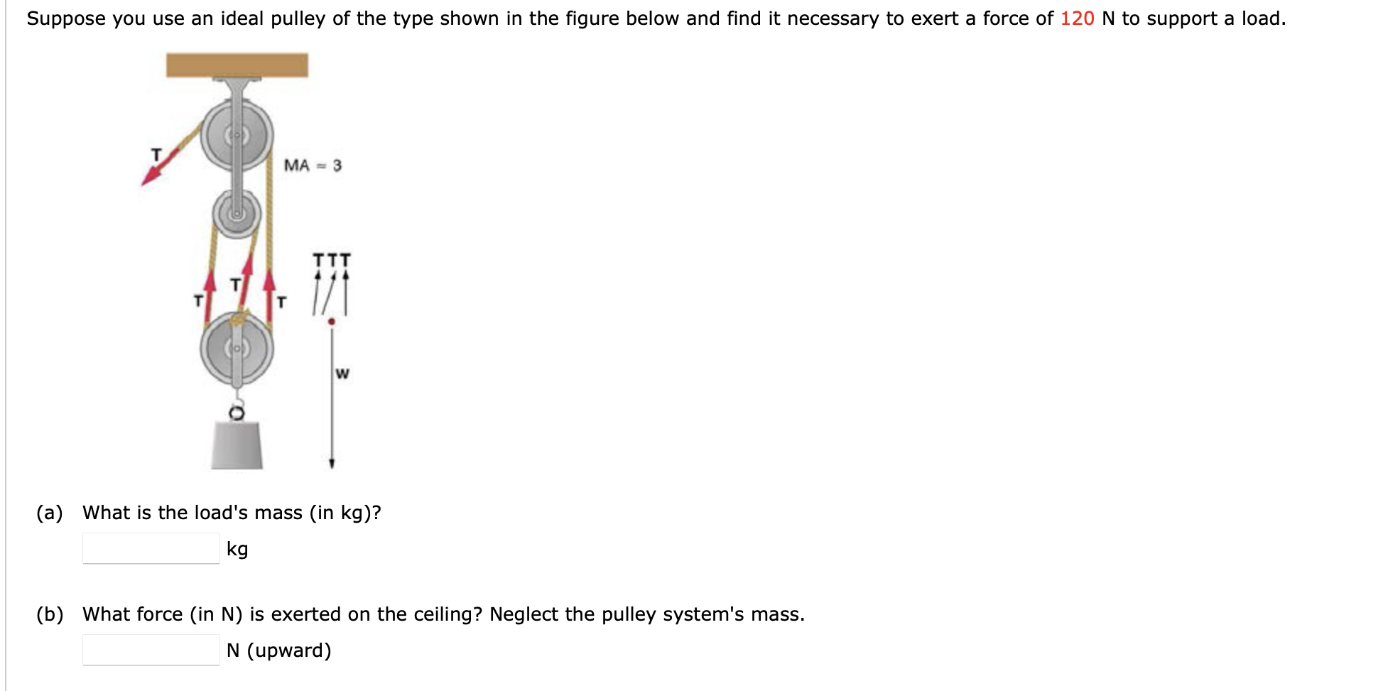 Solved Suppose you use an ideal pulley of the type shown in | Chegg.com