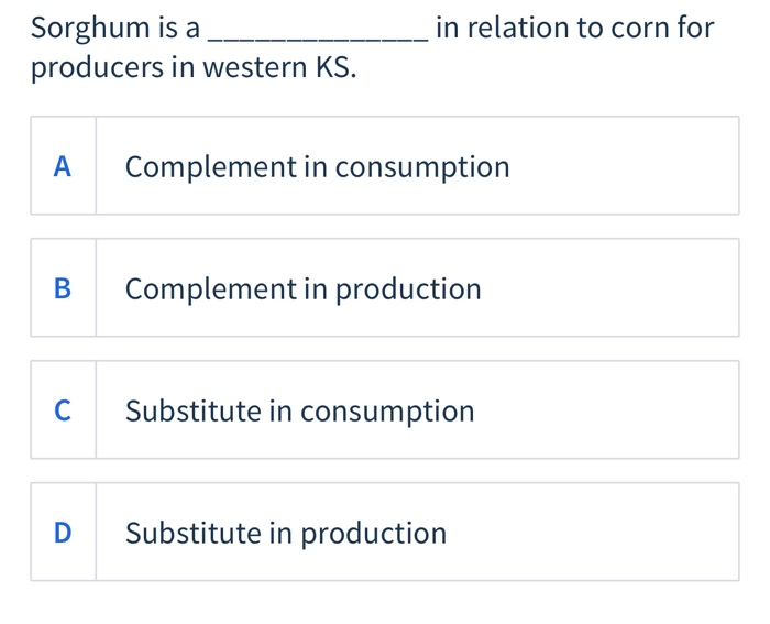 Solved Corn is one of the primary crops grown in Kansas and