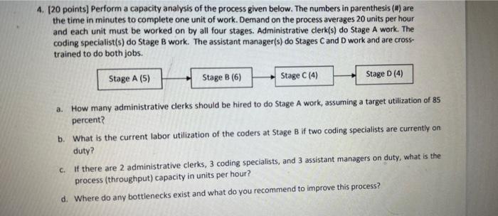 Solved 4. [20 points] Perform a capacity analysis of the | Chegg.com