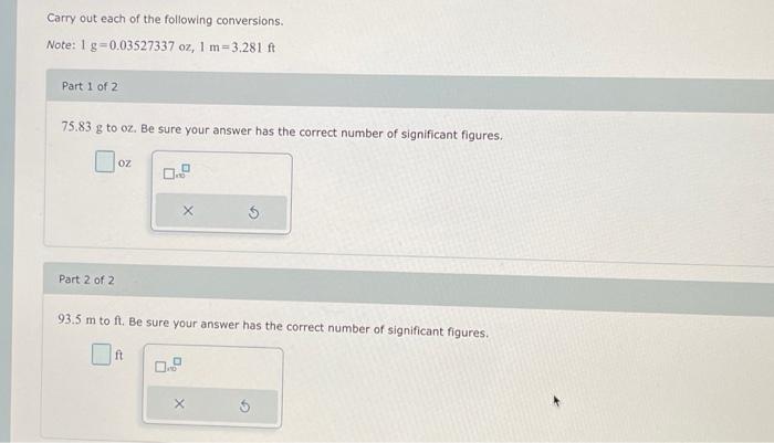 Solved Carry out each of the following conversions. Note: 1 | Chegg.com