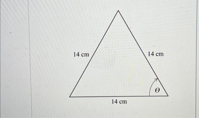 Solved What is the measure of angle θ in the triangle | Chegg.com