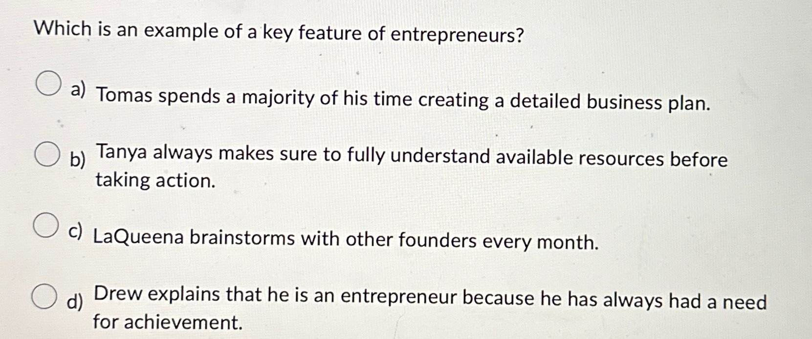 Solved Which is an example of a key feature of | Chegg.com