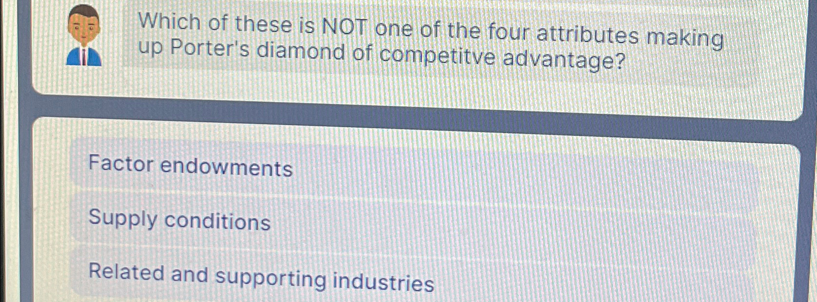 Solved Which of these is NOT one of the four attributes | Chegg.com