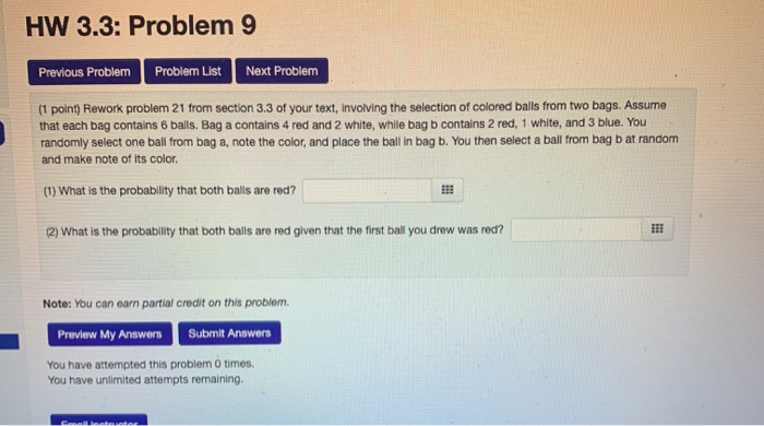 Solved HW 3.3: Problem 9 Previous Problem Problem List Next | Chegg.com