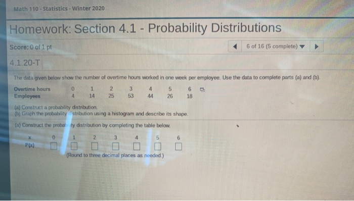 statistics 110 homework