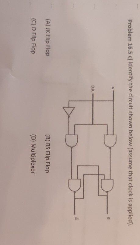 Solved Problem 16.5 c) Identify the circuit shown below | Chegg.com