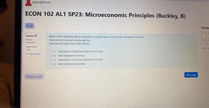 Solved ECON 102 AL1 SP23: Microeconomic Principles (Buckley, | Chegg.com