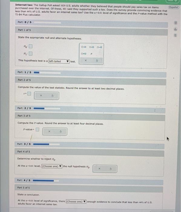 Solved tax The Gallup Poll asked 1029 U.S. adults