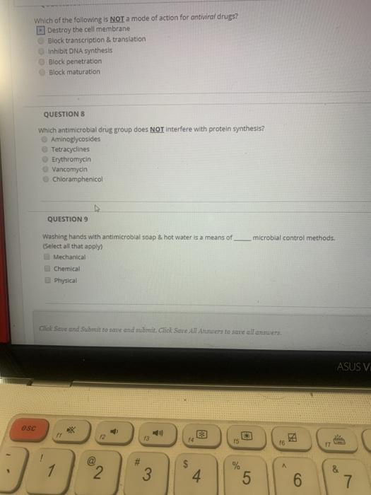 Solved Which Of The Following Is Not A Mode Of Action For | Chegg.com