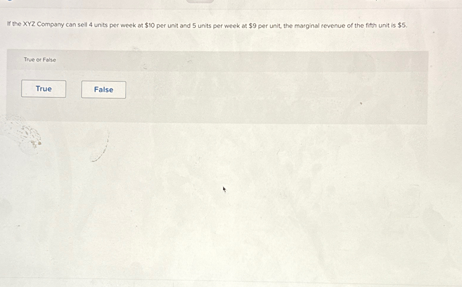 Solved If the XYZ Company can sell 4 ﻿units per week at $10 | Chegg.com