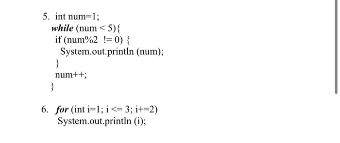 Solved 5. int num=1; while (num