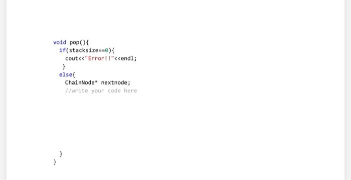 Solved 2. Linked representation of stack in code//text | Chegg.com