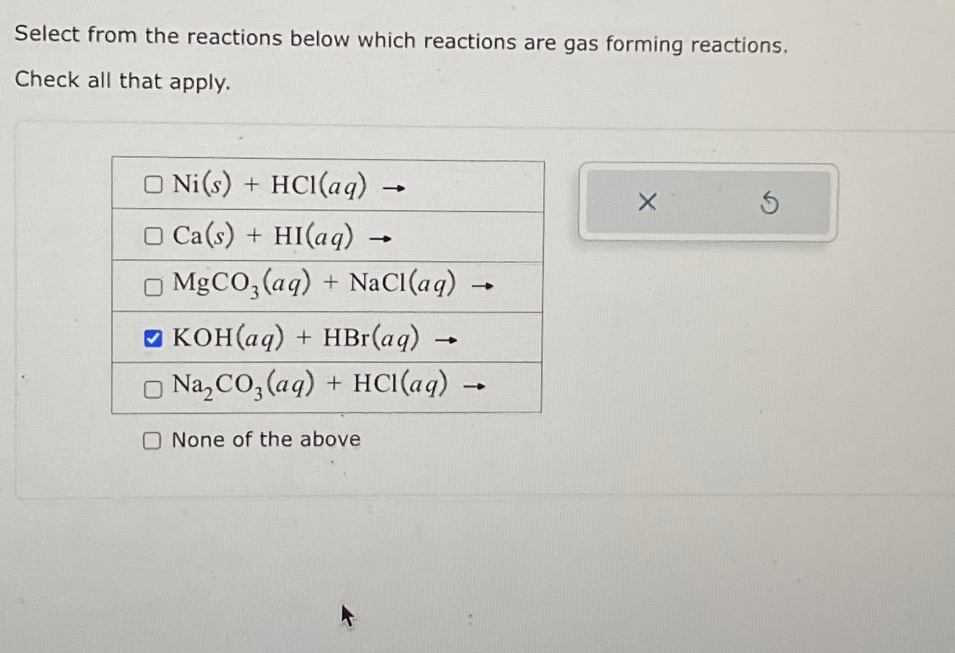 Select from the reactions below which reactions are | Chegg.com