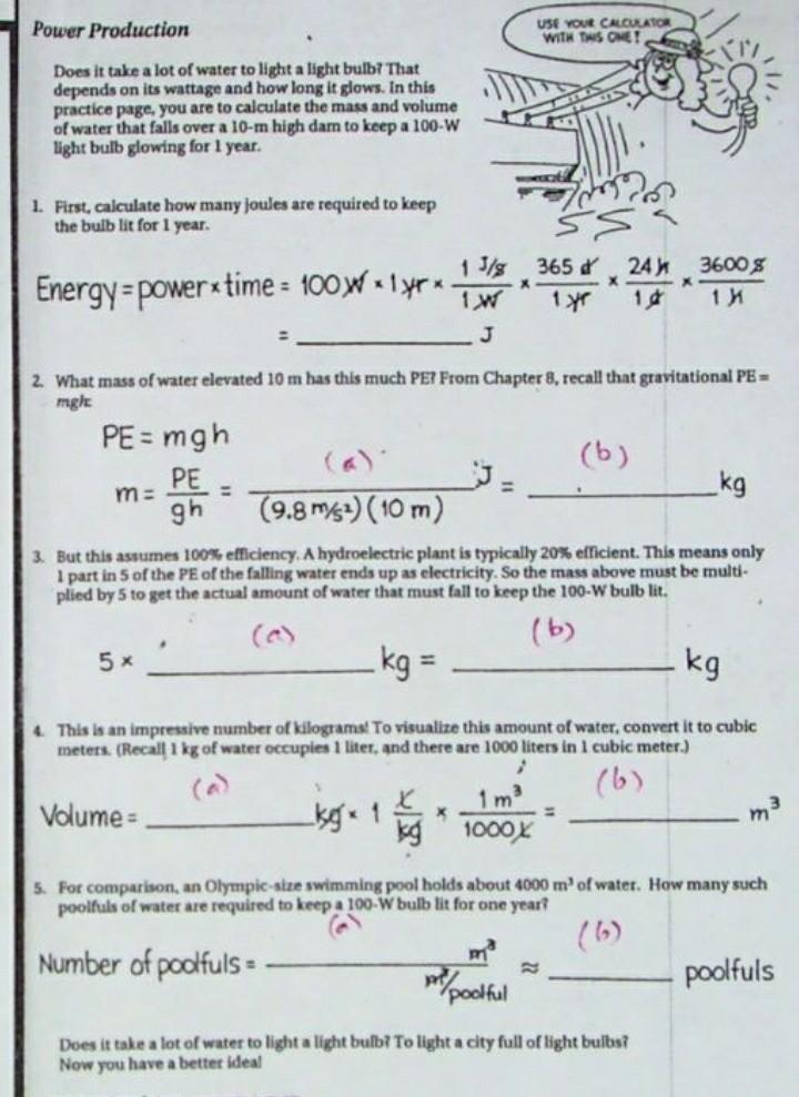 Power Production Use Your Calculator With This One Chegg Com