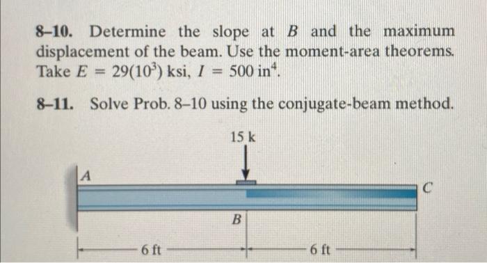Solved 8-10. Determine the slope at B and the maximum | Chegg.com