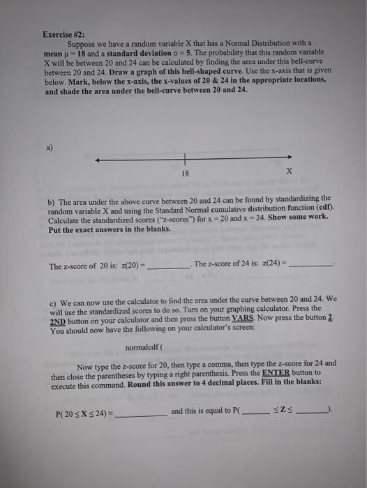 Solved Exercise #2: Suppose we have a random variable that | Chegg.com