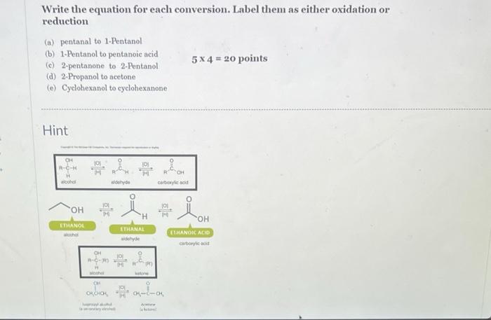 Solved Write the equation for each conversion. Label them as | Chegg.com