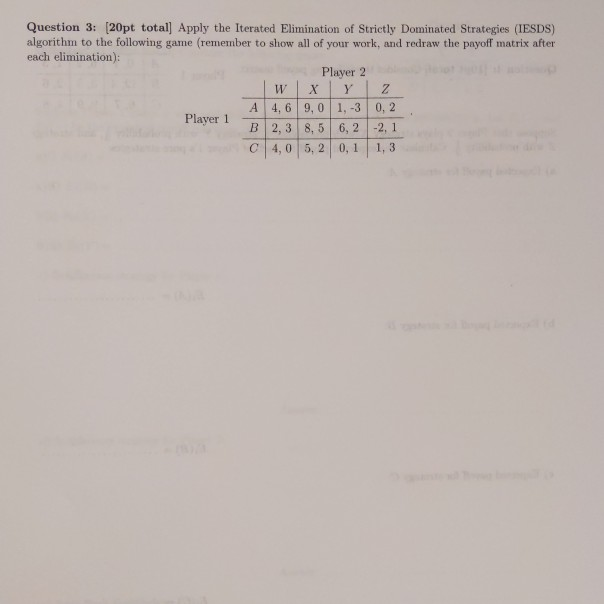 Solved Question 1: (20pt total) Consider the following game | Chegg.com