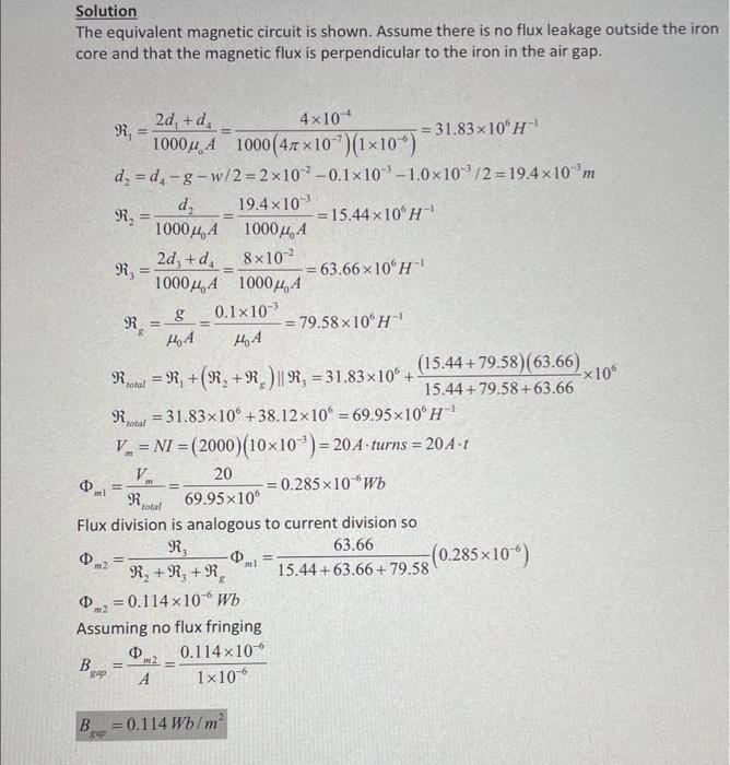 Solved A magnetic core is shown in Fig. 5.10. Each leg of | Chegg.com