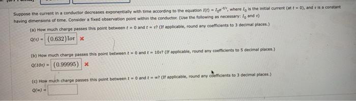 Solved Suppose the current in a conductor decreases | Chegg.com