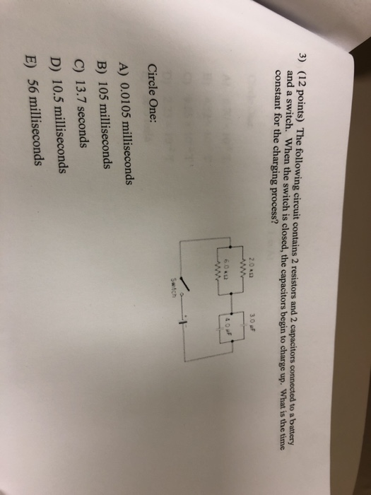 Solved 3) (12 points) The following circuit contains 2 | Chegg.com