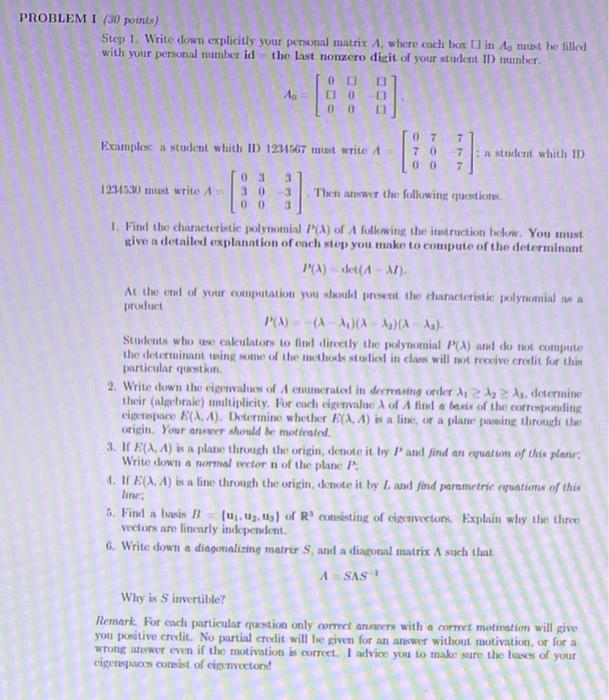 Solved Problemi 30 Points Step 1 Write Down Explicitly