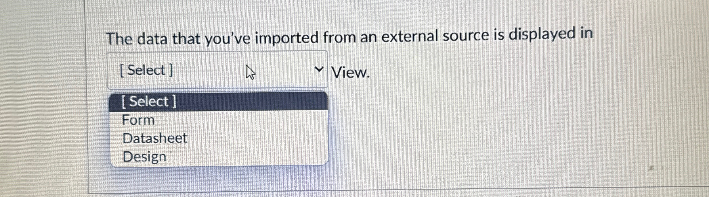 Solved The data that you've imported from an external source | Chegg.com