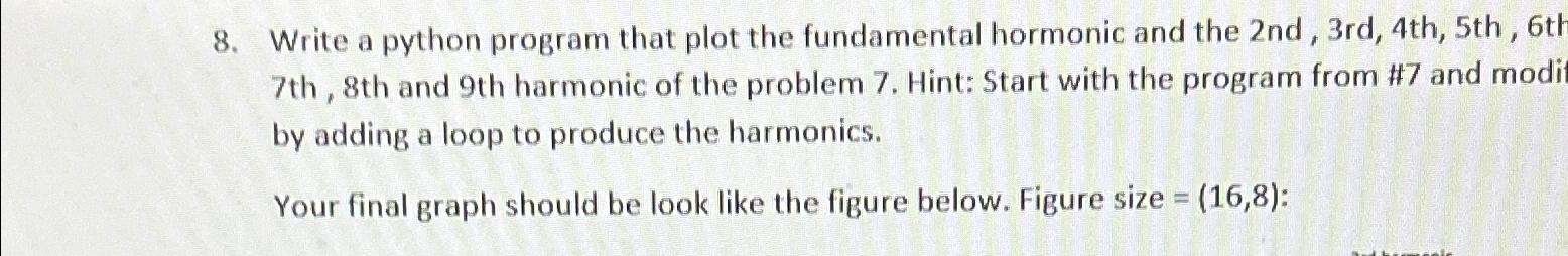 Solved Write a python program that plot the fundamental | Chegg.com