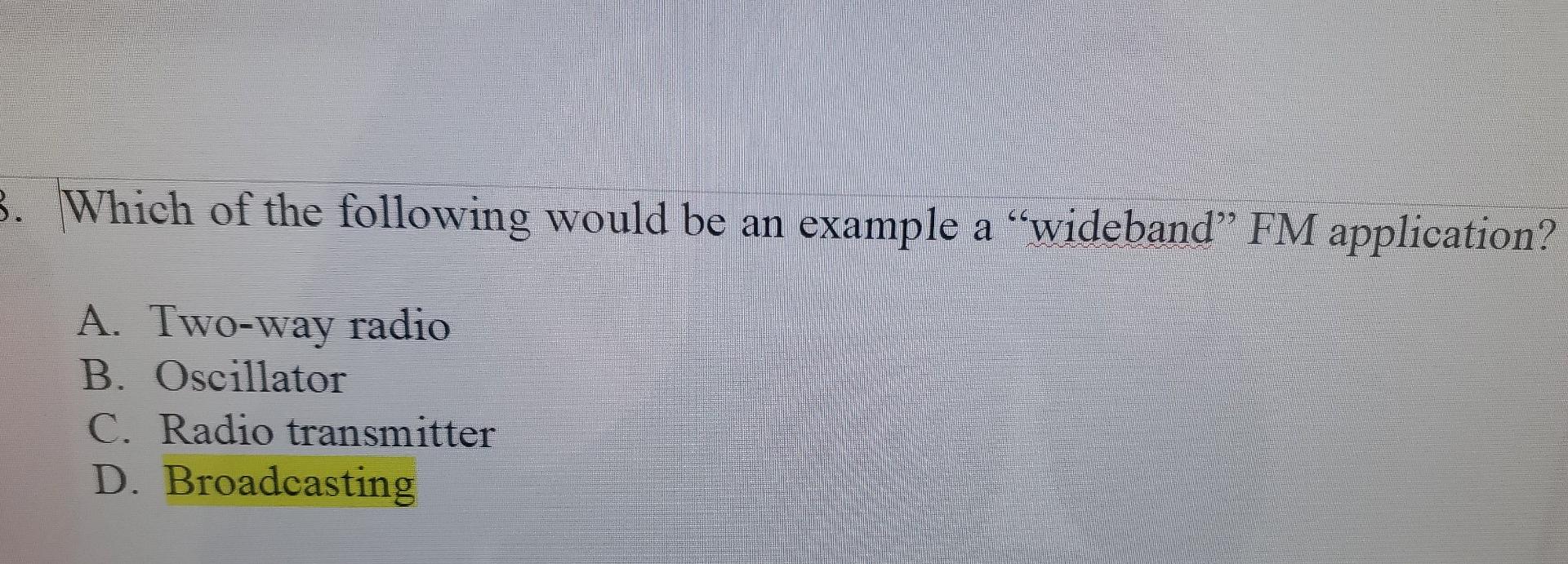 Solved 3. Which Of The Following Would Be An Example A | Chegg.com