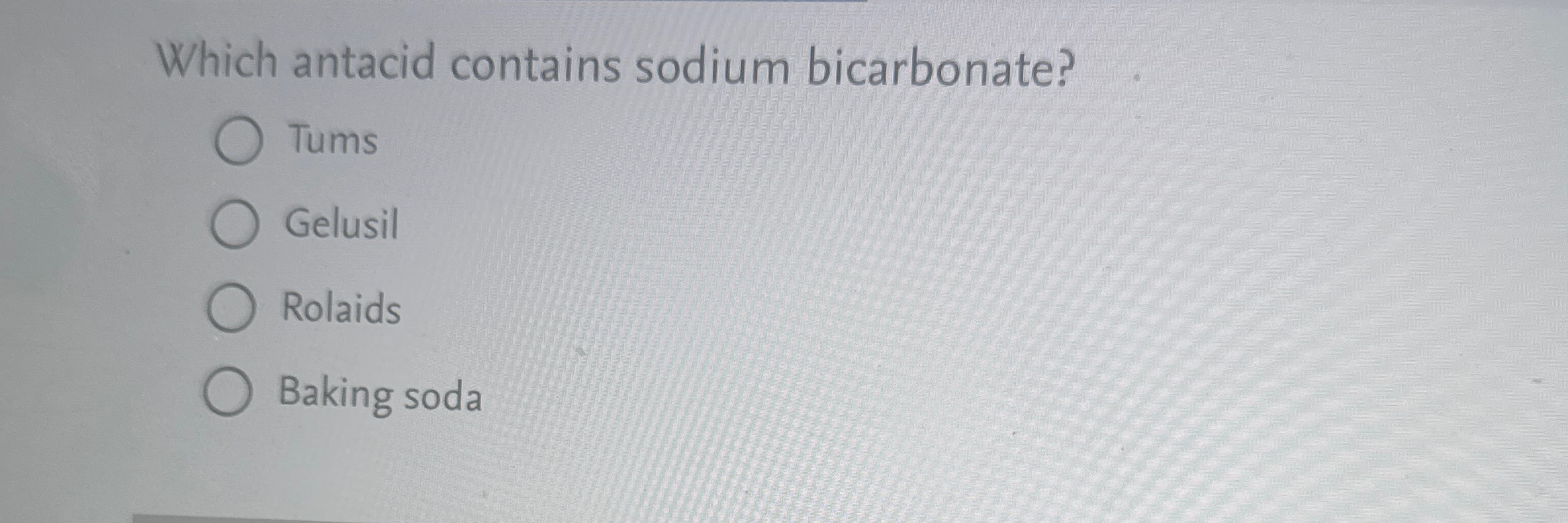 Solved Which antacid contains sodium