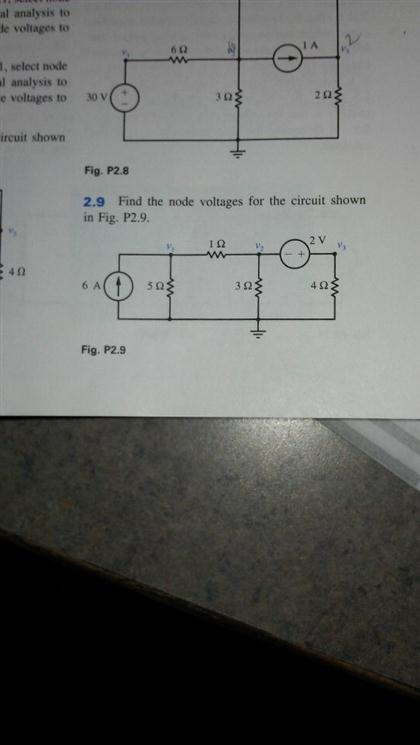 Solved Find the node voltages for the circuit shown in Fig. | Chegg.com