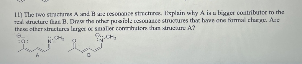 Real Structure Solved 11) The two structures \( A \) and \( B \) are | Chegg.com