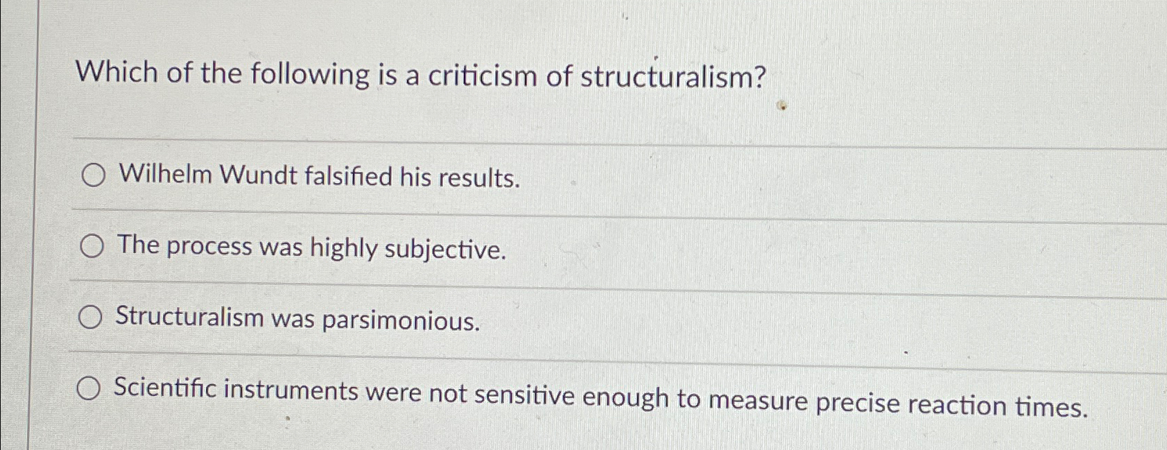 Solved Which of the following is a criticism of | Chegg.com