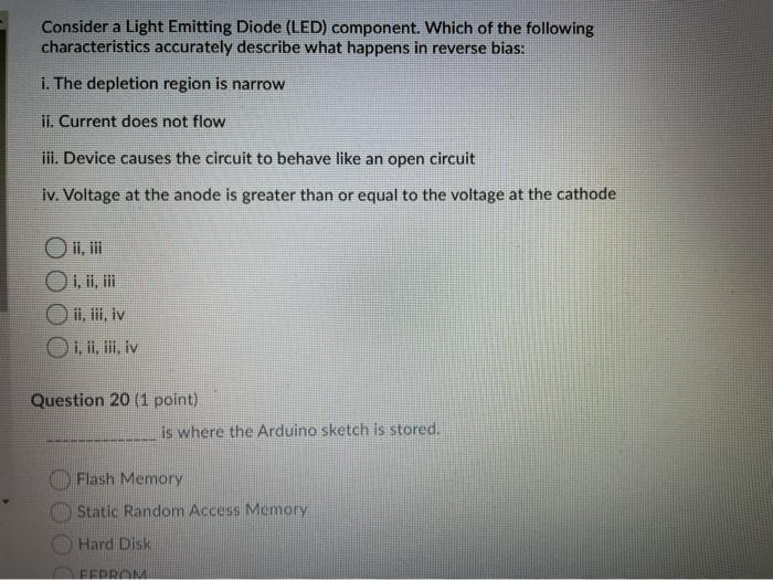 Solved Consider A Light Emitting Diode (LED) Component. | Chegg.com