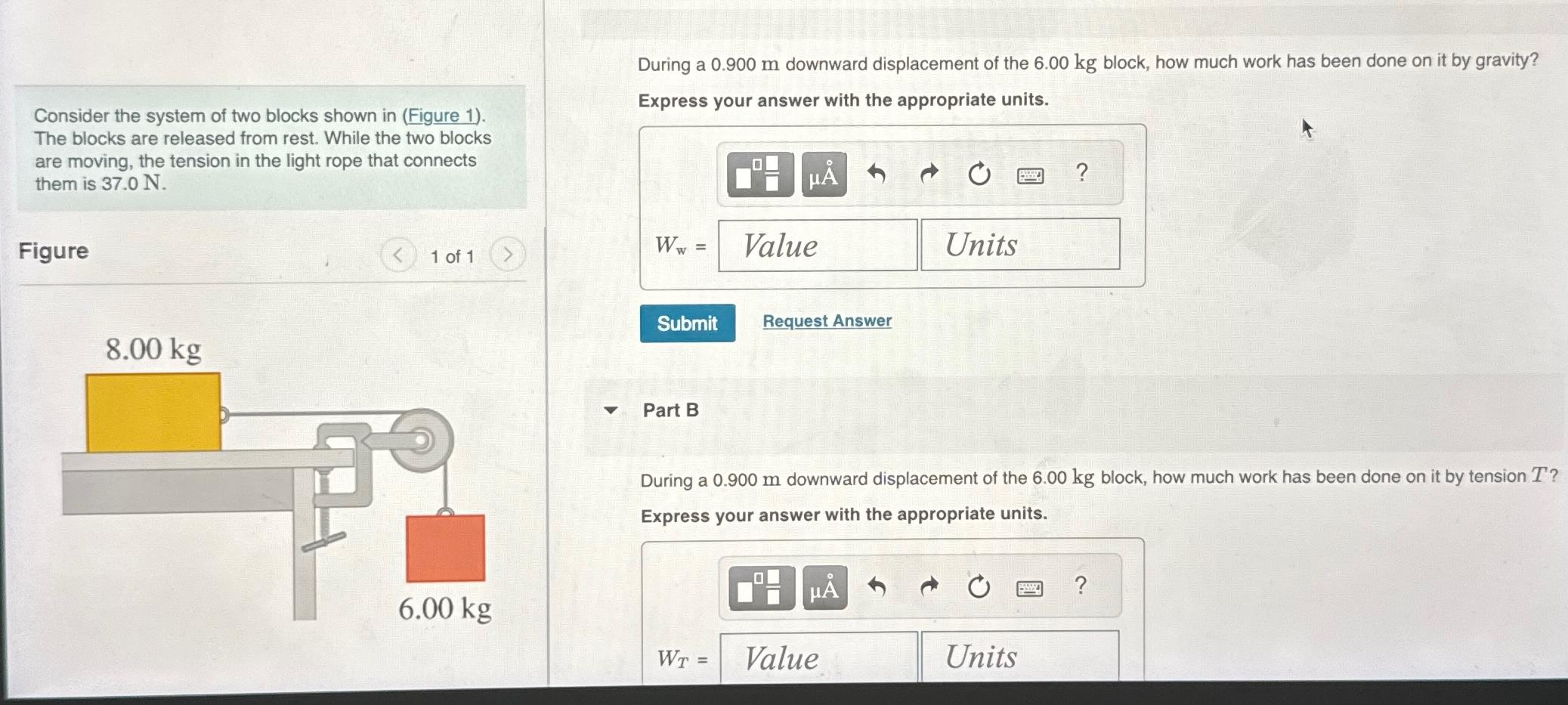 Solved Consider The System Of Two Blocks Shown In (Figure | Chegg.com