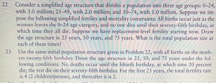Solved 2 Consider A Simplified Age Structure That Divides A Chegg